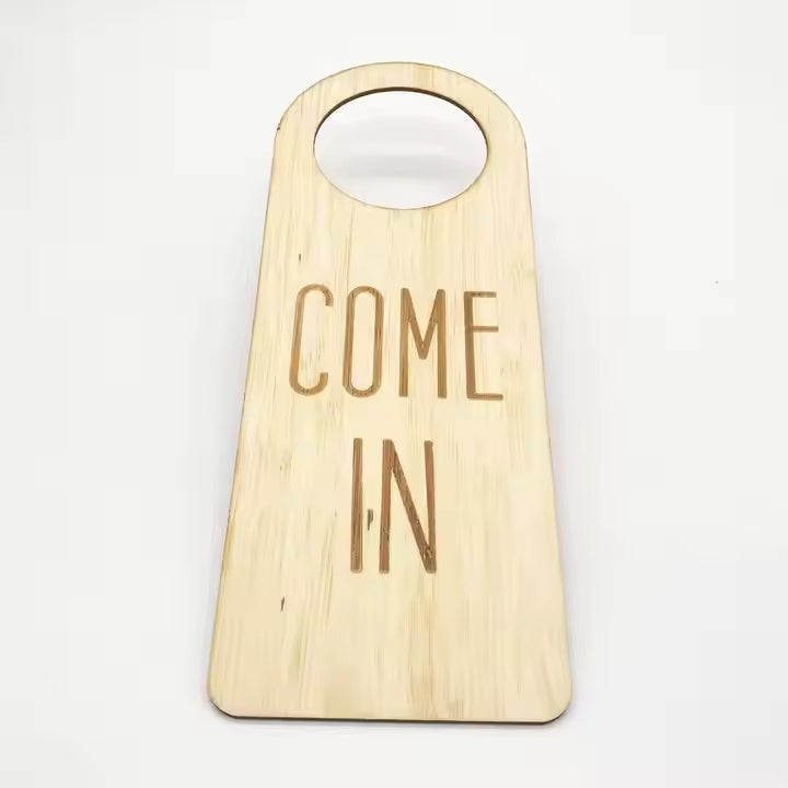 Wooden DND Door Sign Set – Reusable & Customizable Door Hangers