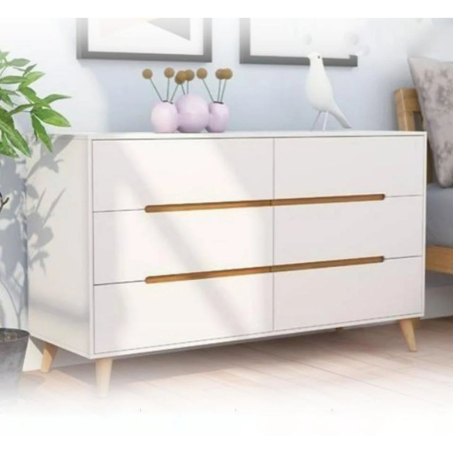 BV65W168 Modern Double Dresser with Spacious Drawers