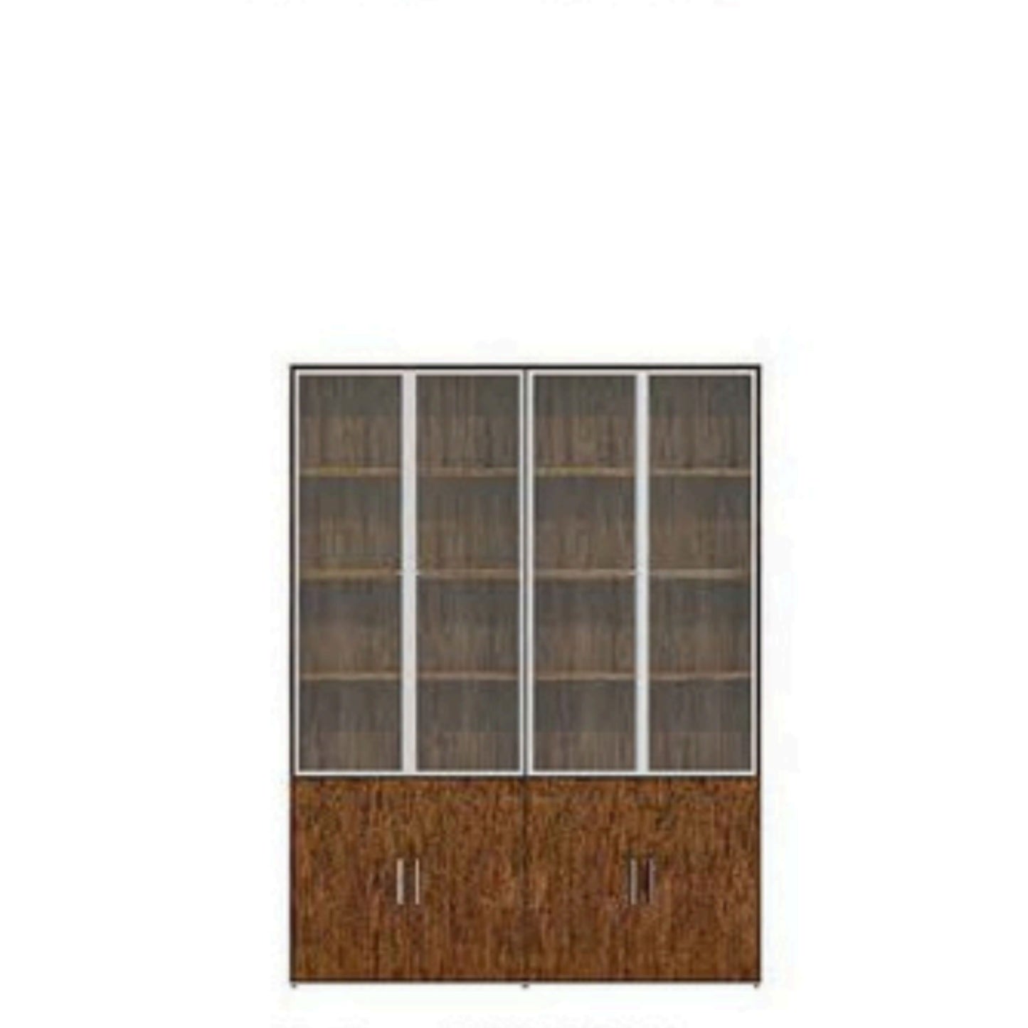 6SD020 Large Modular Bookcase with Mixed Storage and Display Sections
