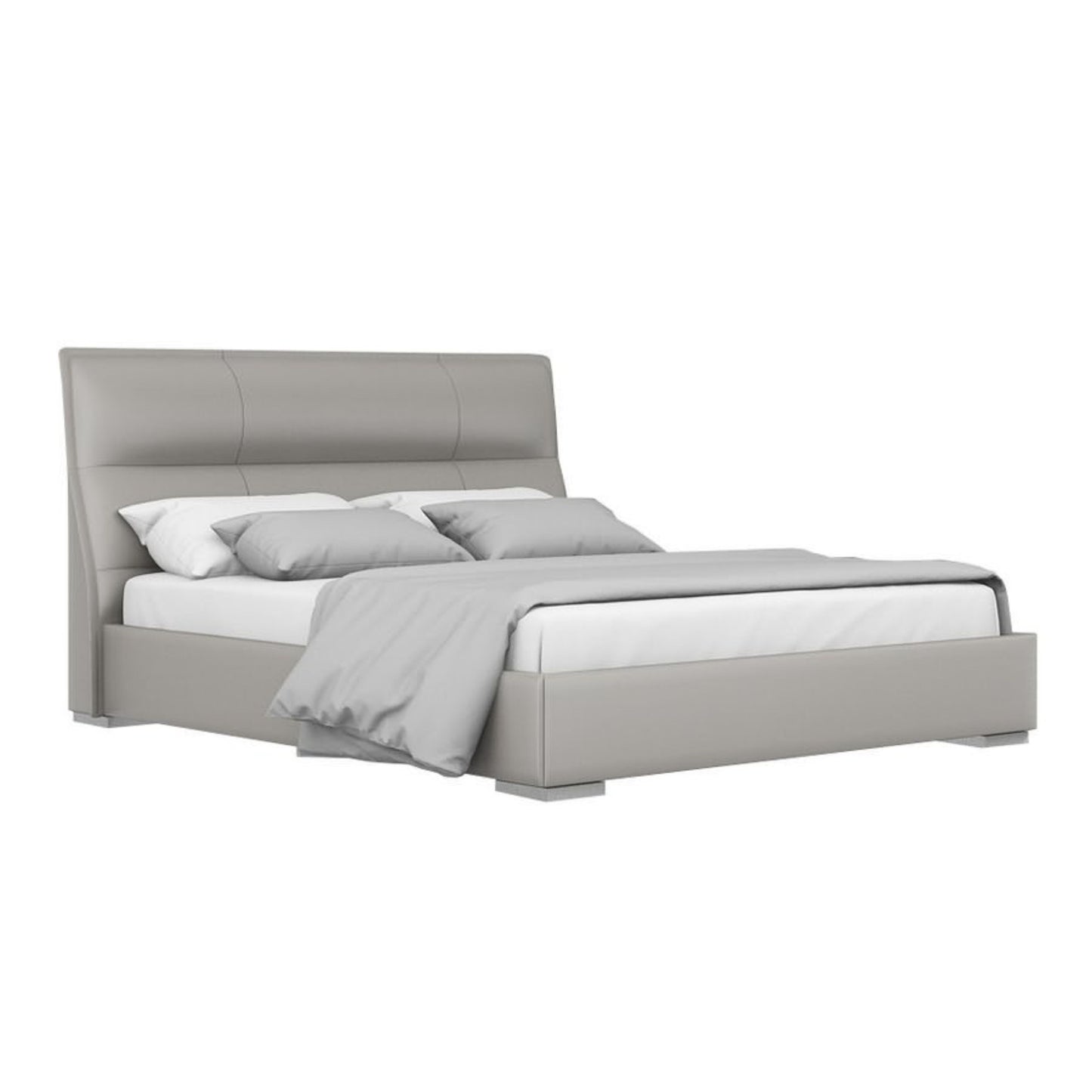 Elegant Queen/King Size Bed KD8001 with Modern Headboard Design