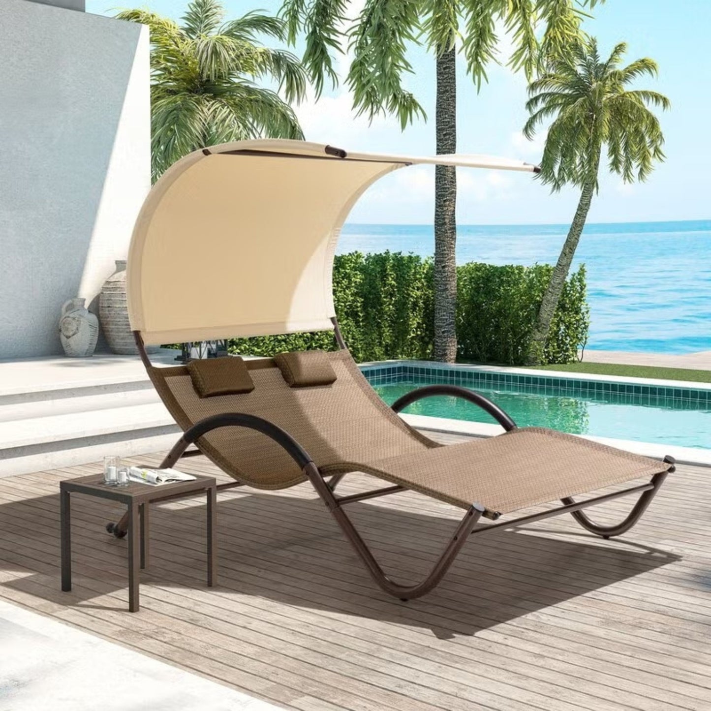 Modern Aluminum Frame Lounge Chair