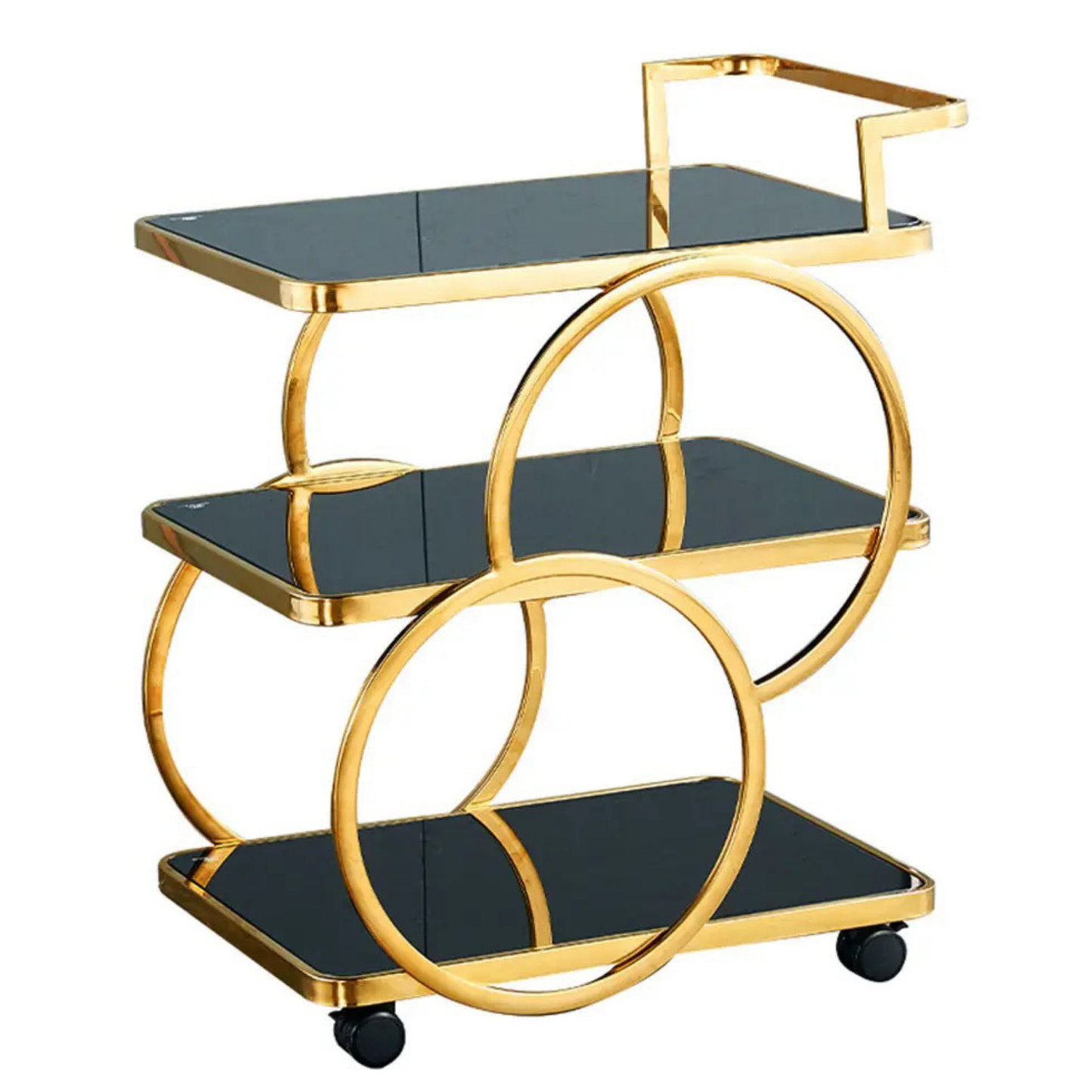 Luxury Stainless Steel Tea Station – Gold Finish with Customizable Logo