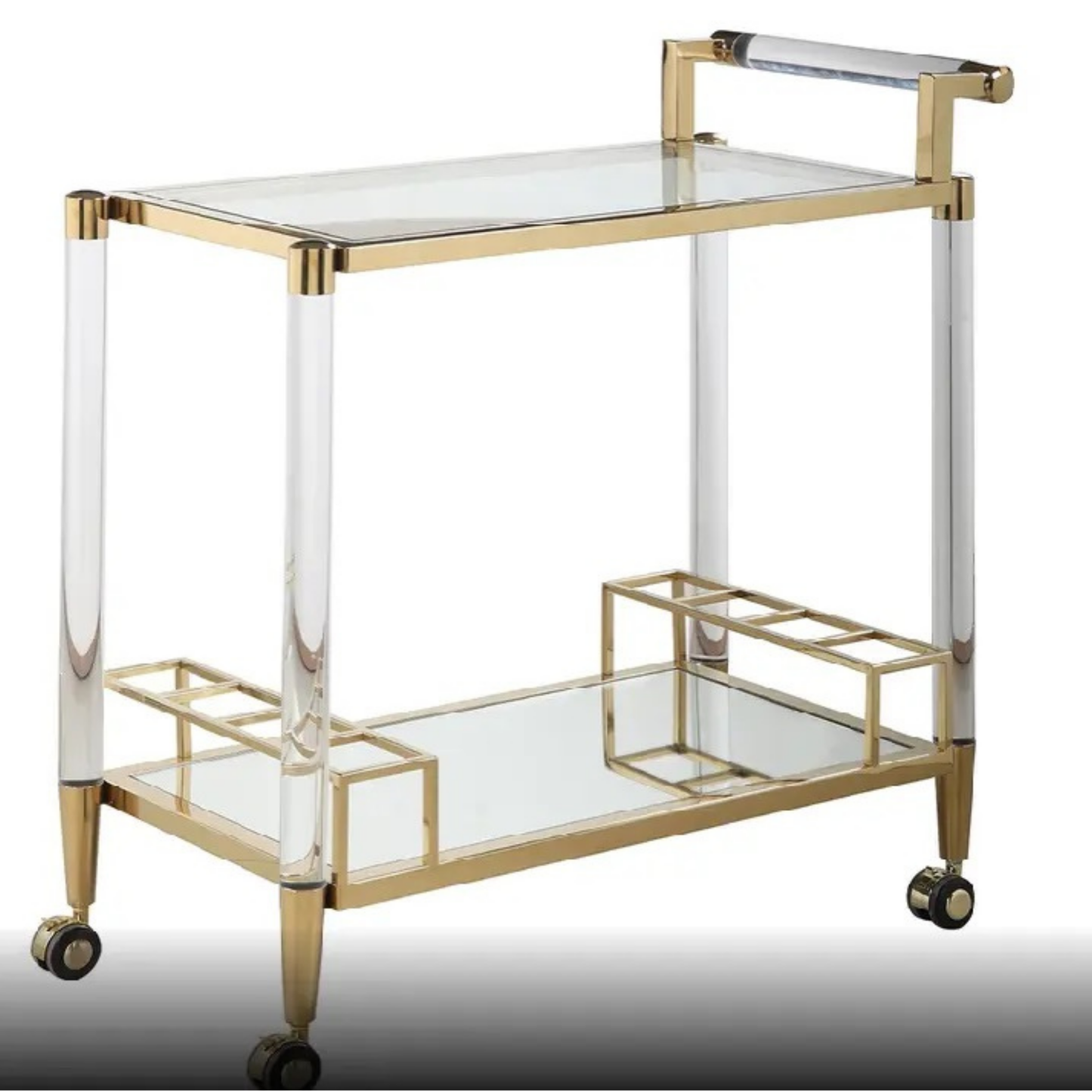 Luxury Tea Station – Stainless Steel, Glass & Acrylic with Gold or Silver Finish