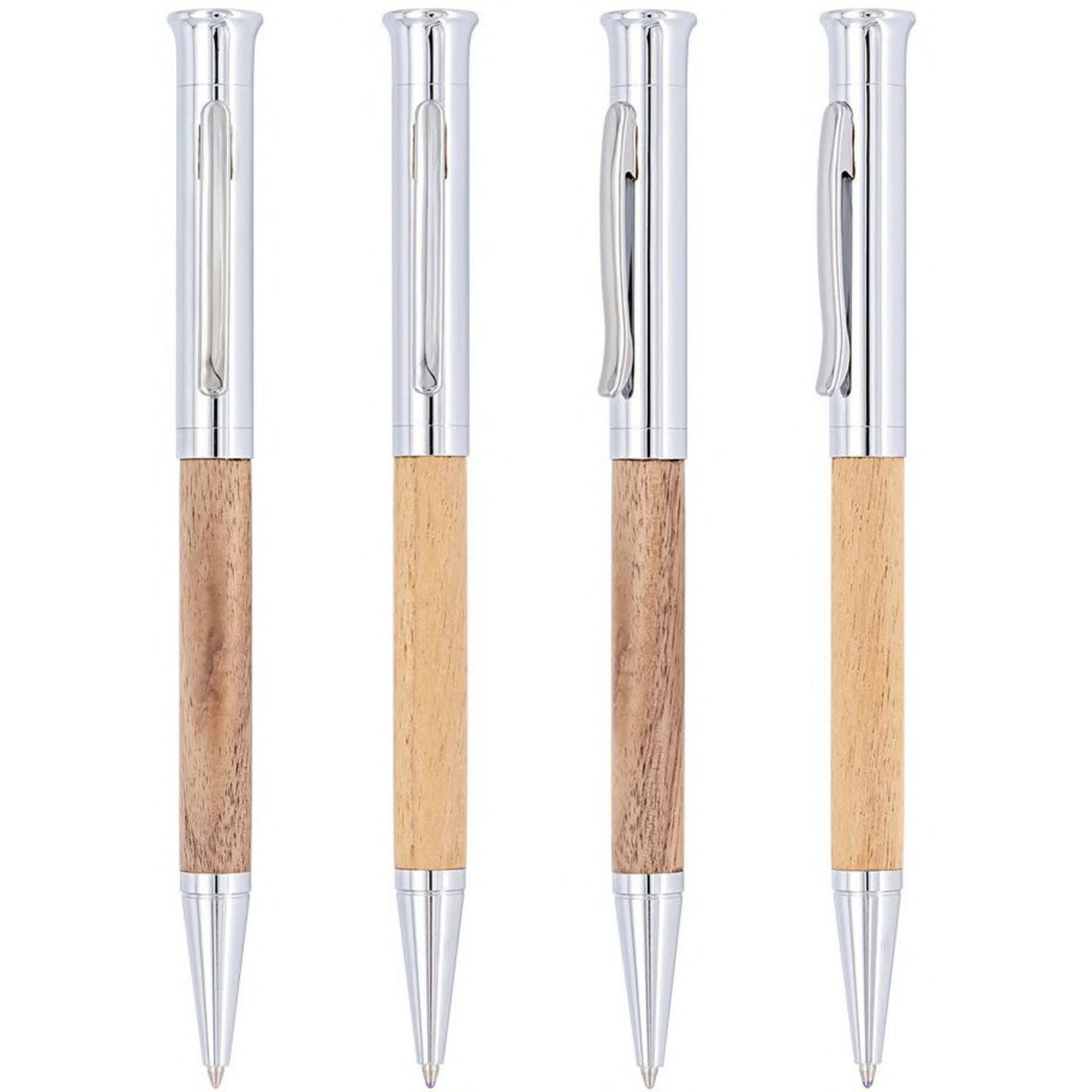 Slim Wooden and Metal Ballpoint Pen