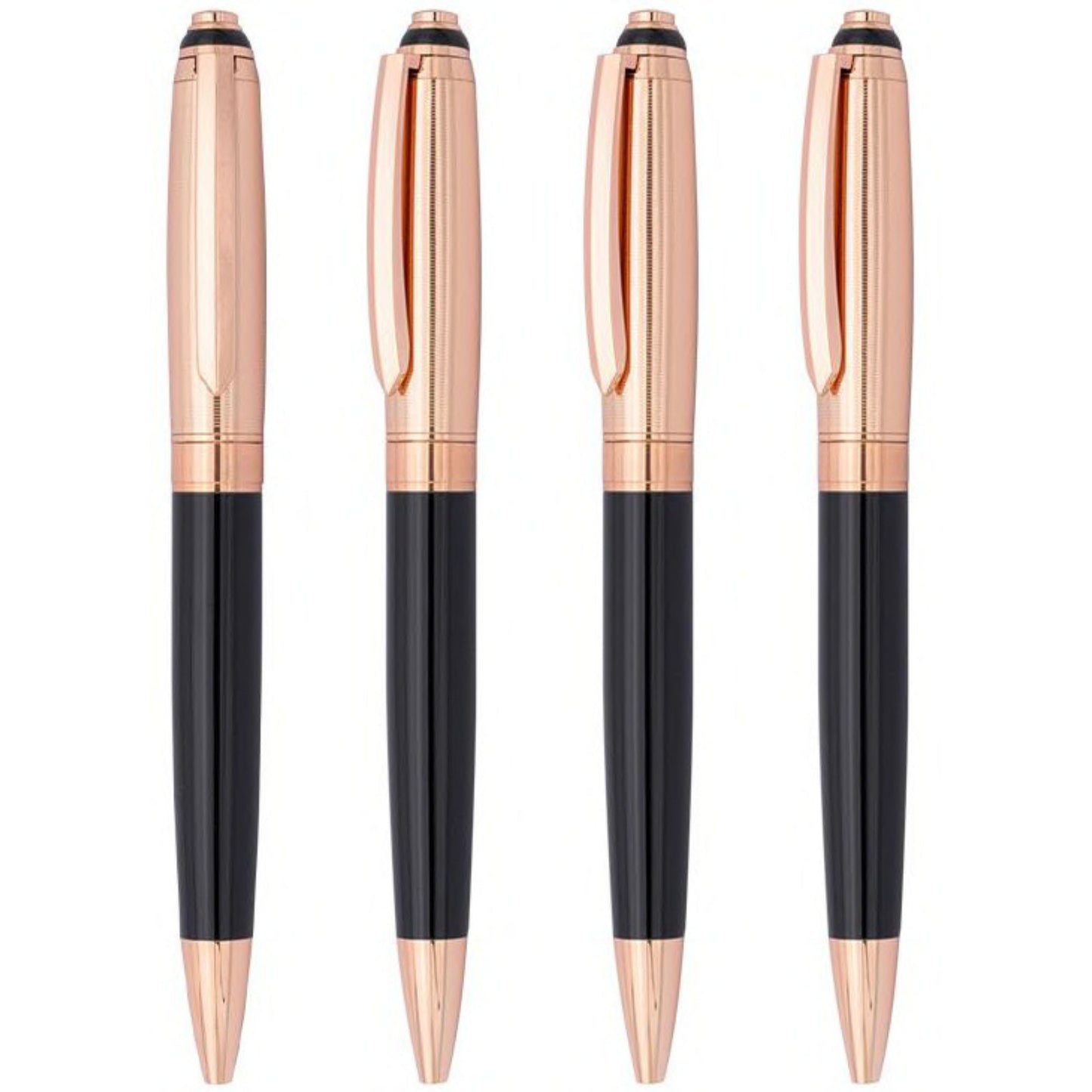 Luxury Black and Rose Gold Metal Ballpoint Pen for Gift
