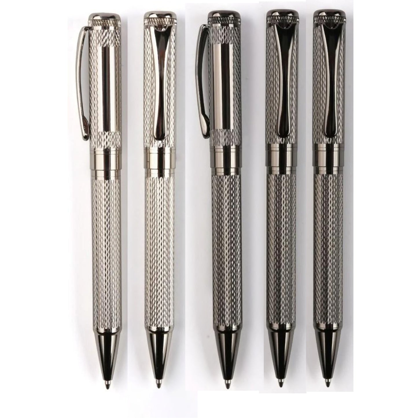 Chrome and Gun Black Premium Metal Ballpoint Pen for Men