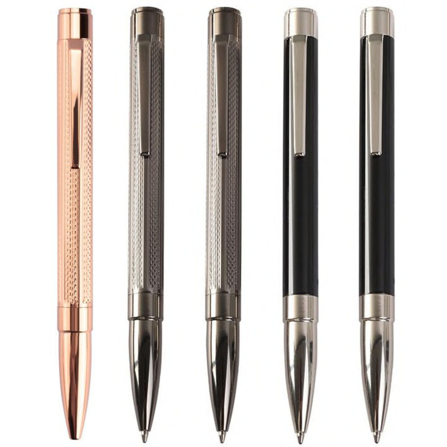Refined Executive Ballpoint Pen in Chrome and Gun Black