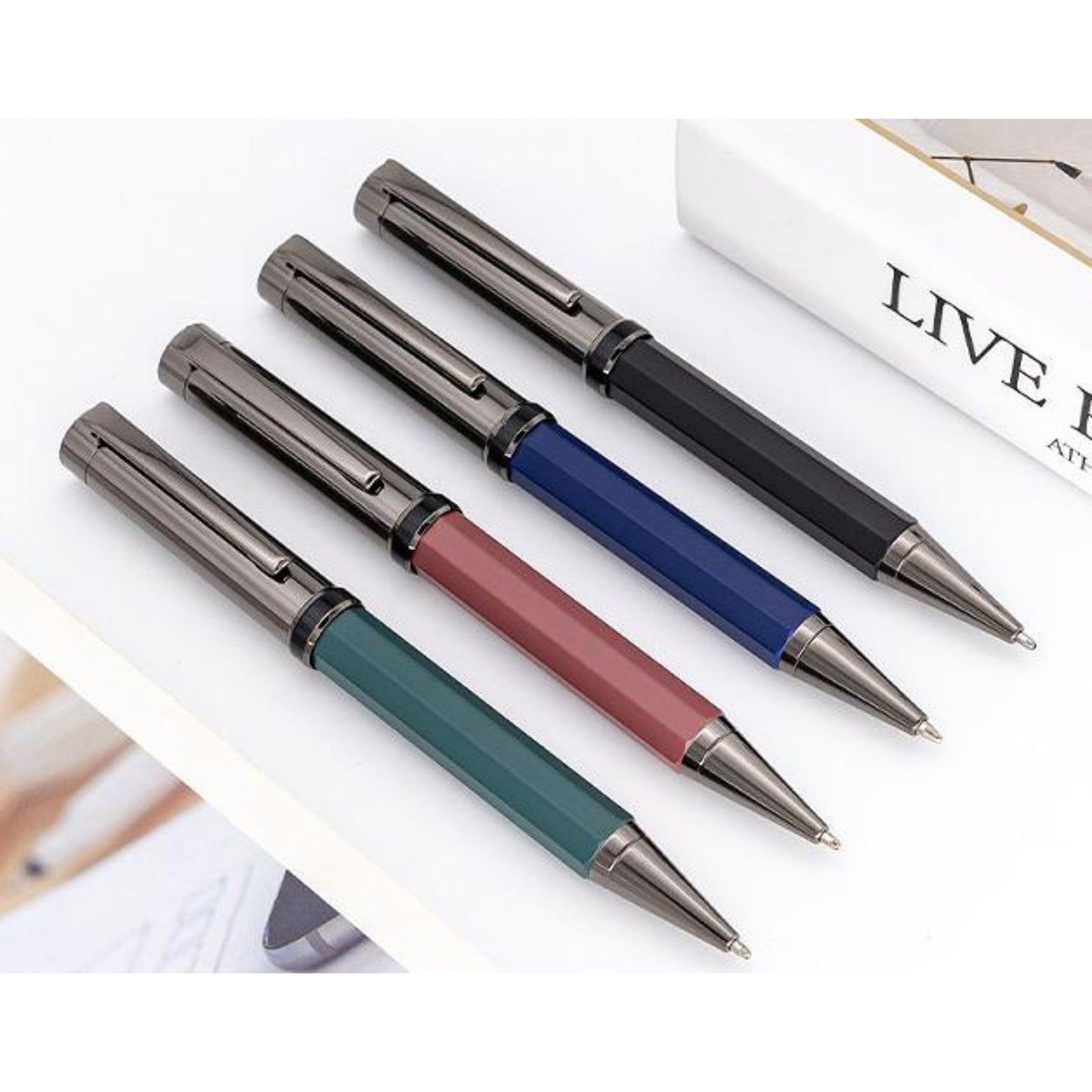 Classic Hexagon-Shaped Metal Ballpoint Pen for Gifting and Promotions