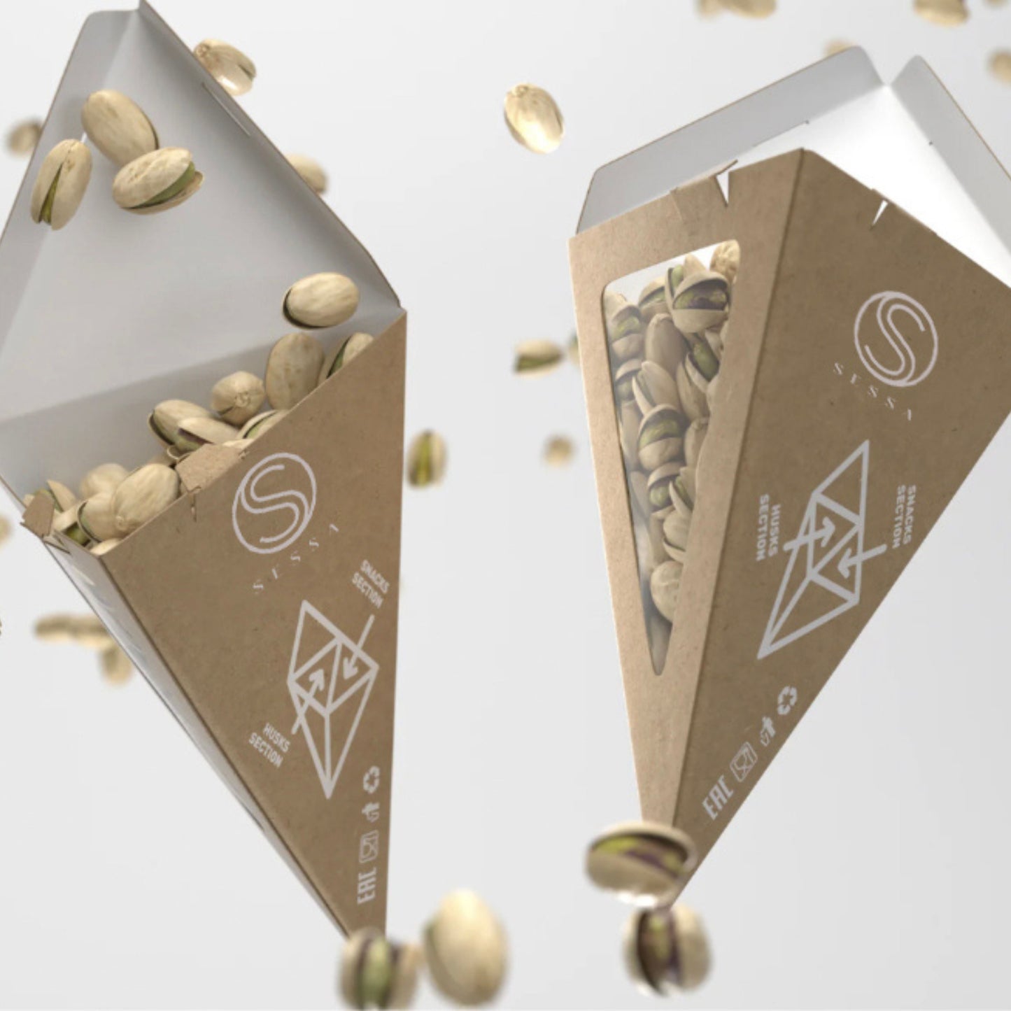 Eco-Friendly Cone-Shaped Nuts Packaging – Sustainable & Convenient Snack Holder