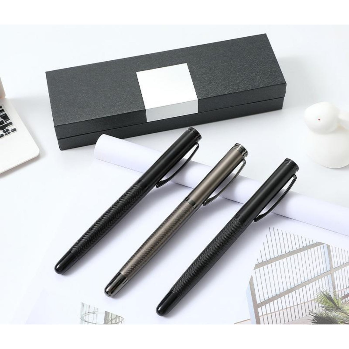 Luxury Ballpoint Pen in Black, Gun Black, and Gun Grey Finishes