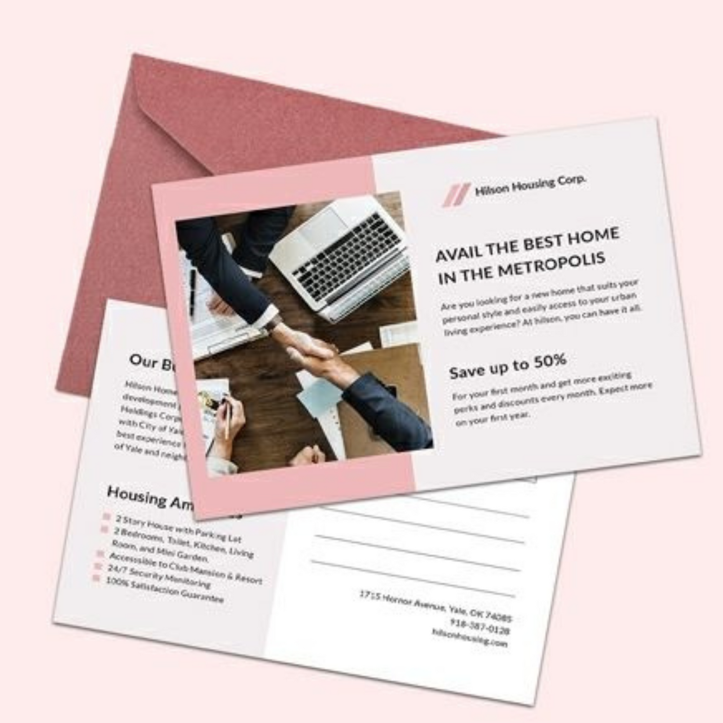 Premium Custom Postcard for Hotels & Events