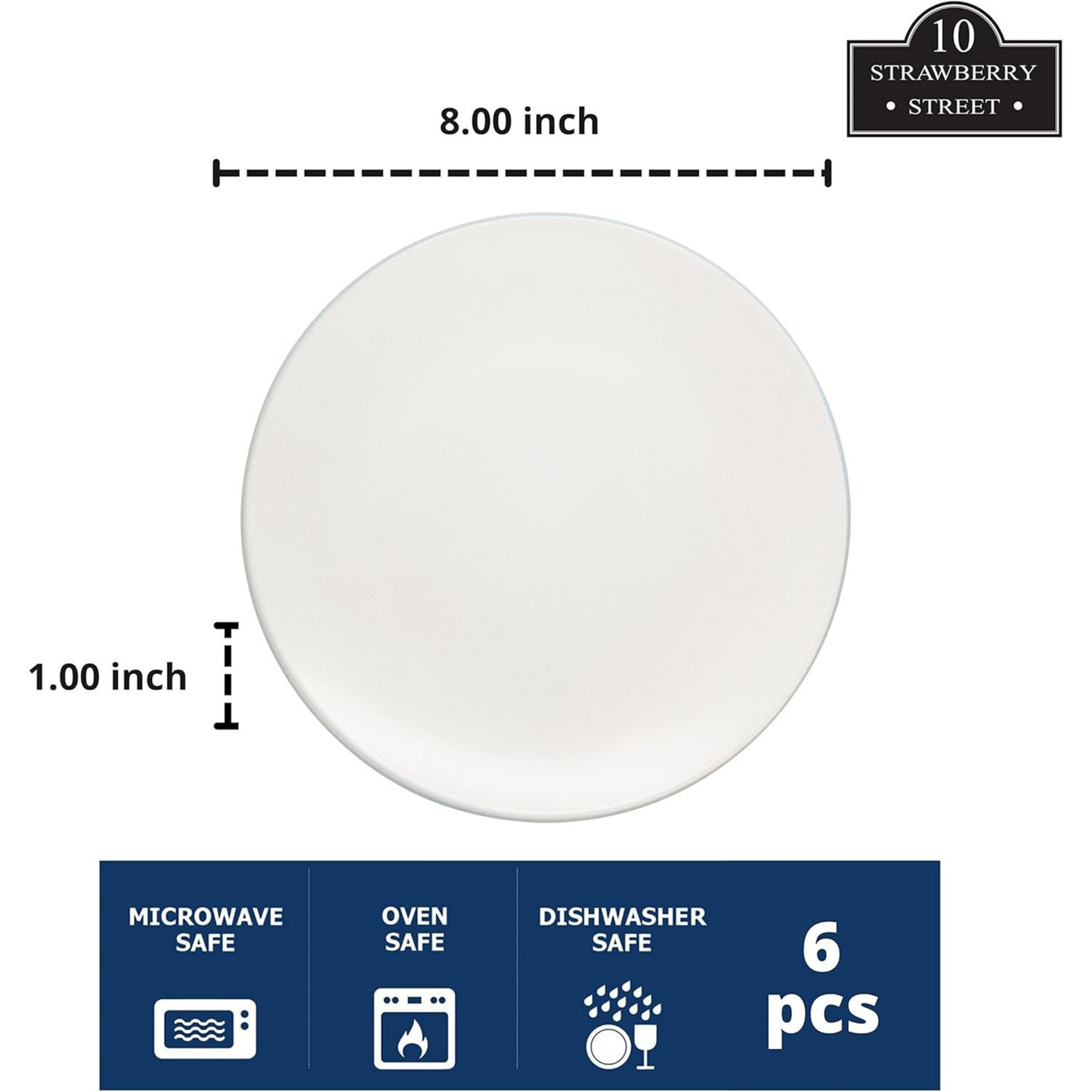 Two Tone Coupe 8” Salad Plate Set – Stoneware