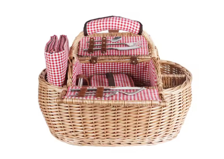 Luxury Handmade Wicker Picnic Basket – Elegant & Durable Design
