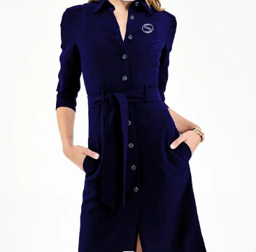 Ladies' Bella Dress – Navy Blue Professional Attire