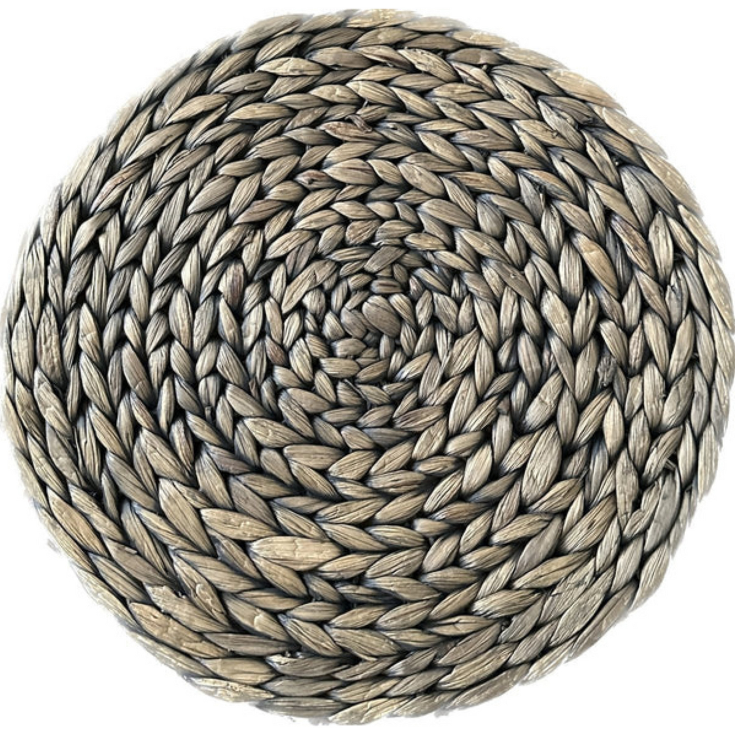 Kailia Black Washed Seagrass Charger Plate – 13 Inch, Round