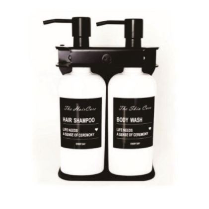 Lockable Black Wall Mounted Toiletry Dispensers (Single, Double, Triple)