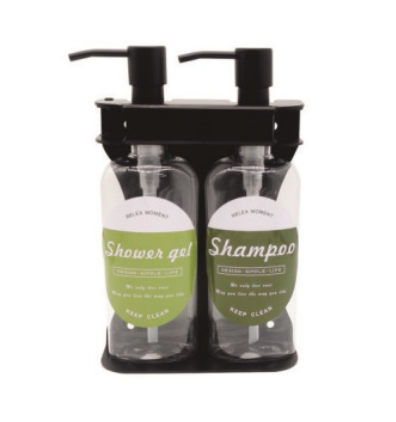 Black Wall Mounted Toiletry Dispensers (Single, Double, Triple)