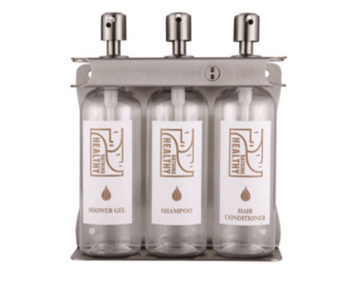 Lockable Wall-Mounted Shampoo, Shower Gel & Hair Conditioner Dispenser