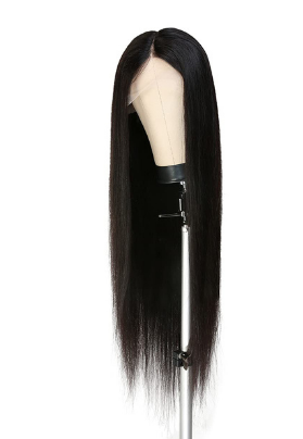 Real Human Hair Straight Lace Front Wig for Women - 180% Density, Full & Natural Look