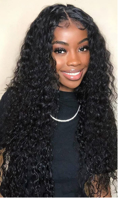 Real Human Hair Water Wave Lace Front Wig for Women - 180% Density, Full & Natural Look