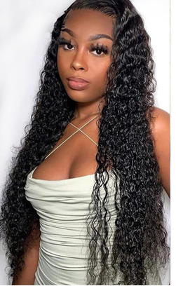 Real Human Hair Jerry Curly Lace Front Wig for Women - 180% Density