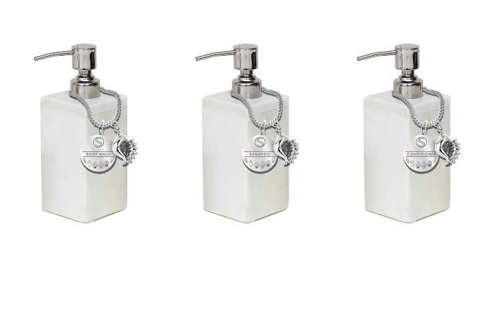 Cave Stone Dispensers – Premium Set for Body Wash, Shampoo & Conditioner
