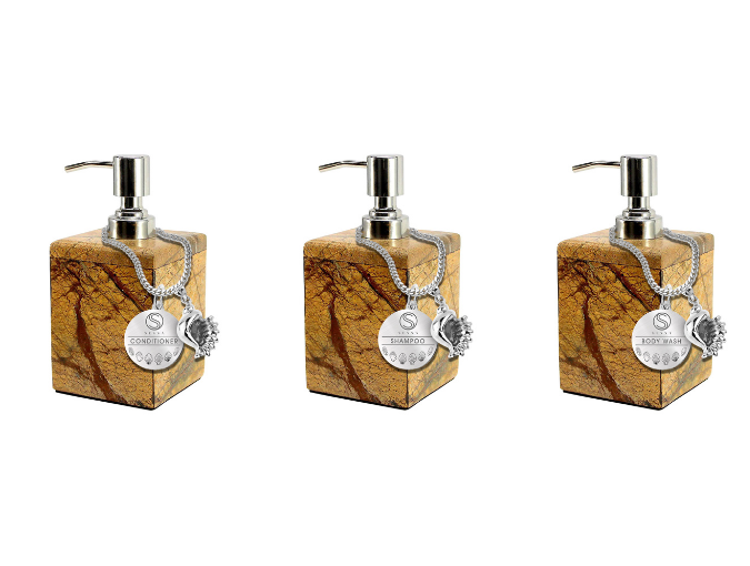Square Luxury Cave Marble Dispenser – Elegant & Refillable