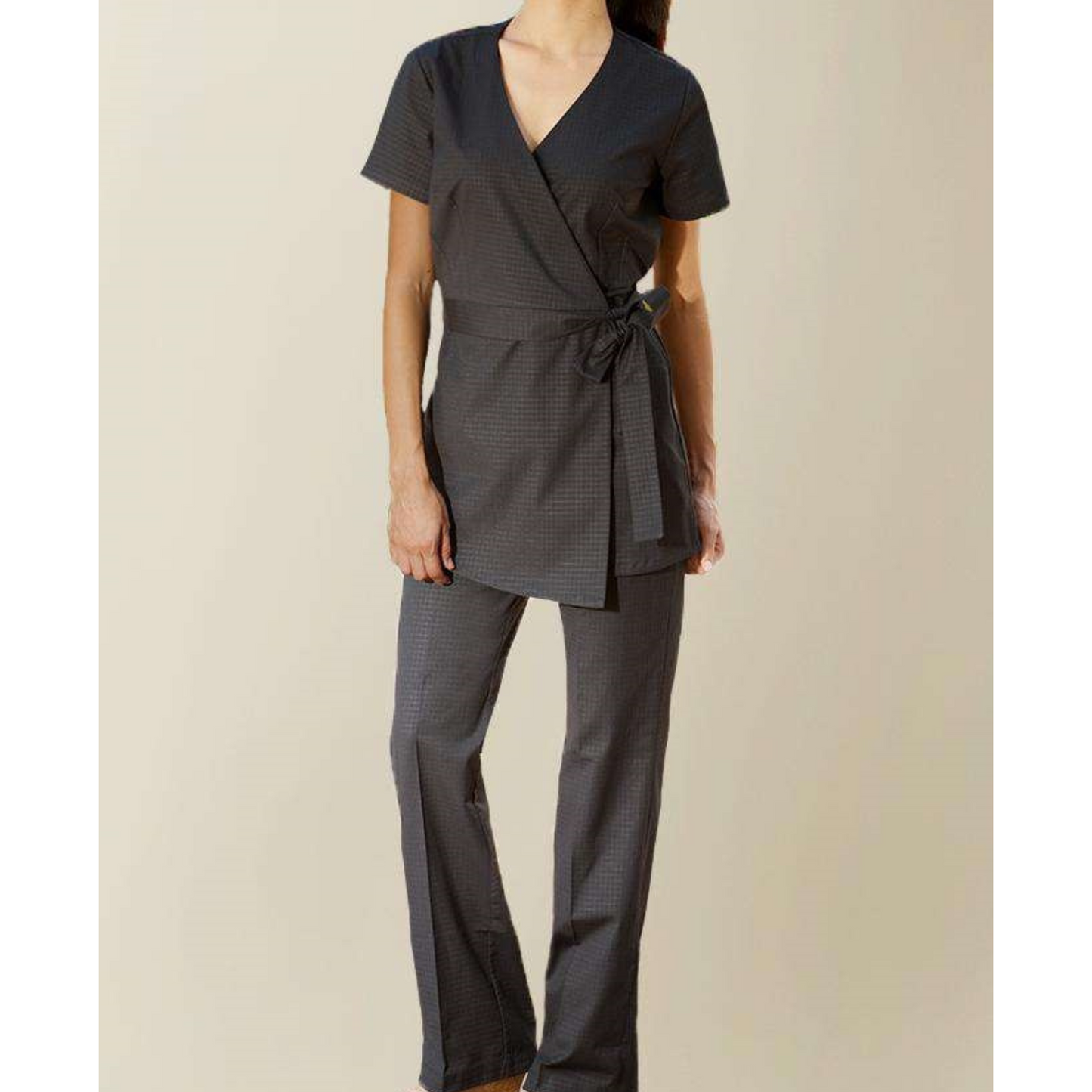 Stylish Wrap Spa Uniform Set – Customizable Colors & Sizes