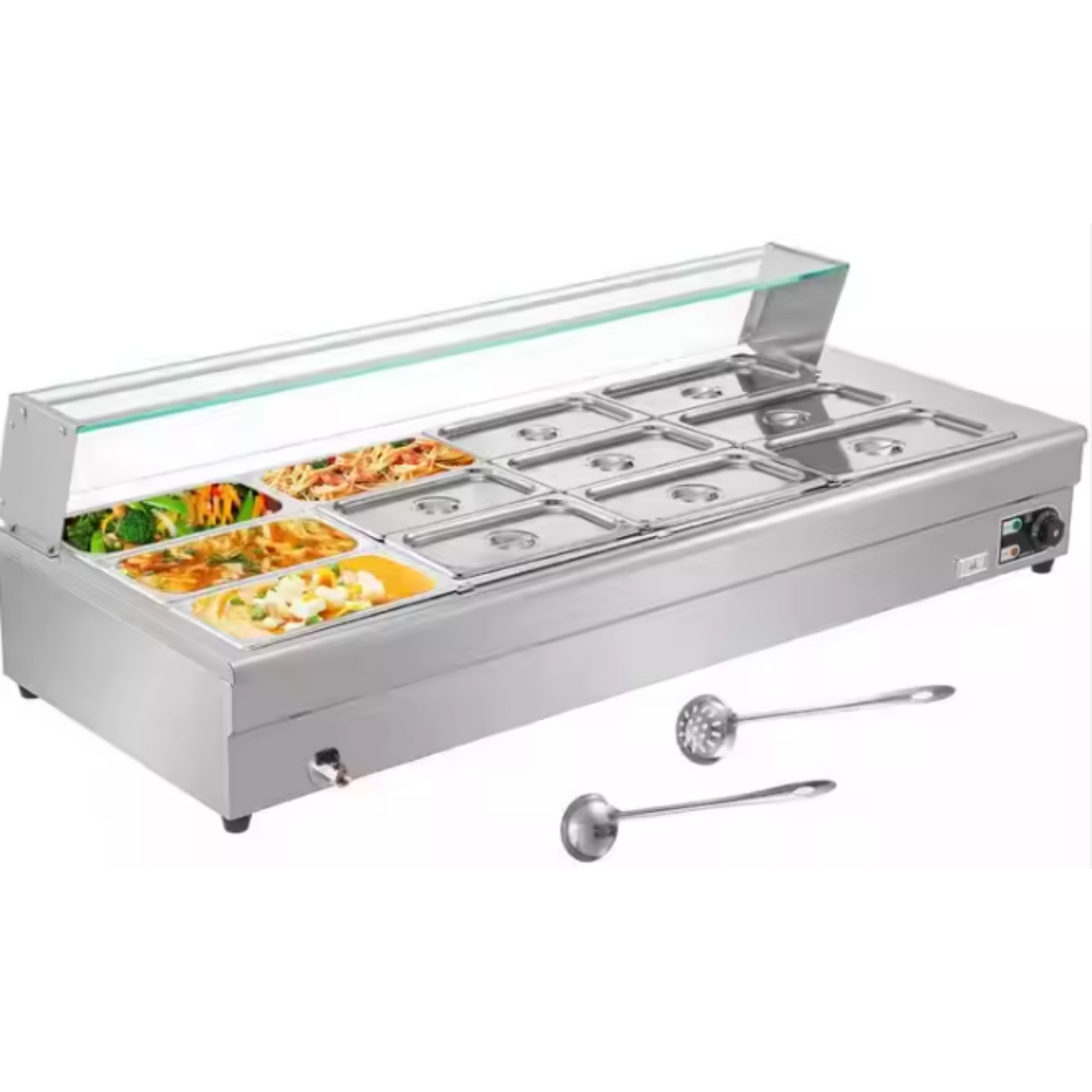 Bain Marie Food Warmer – 12 Pan Electric Food Display