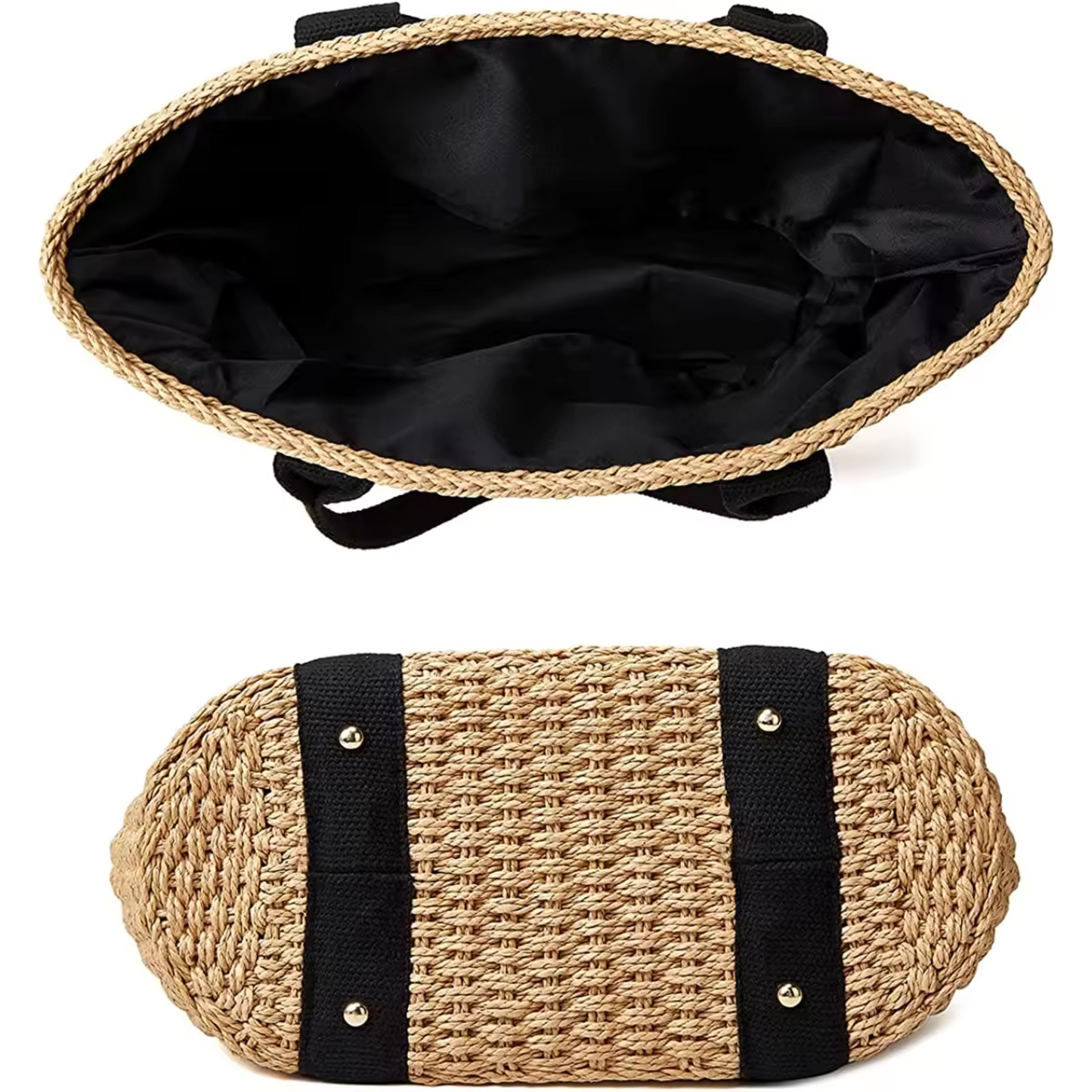 Straw Beach Tote Bag – Lightweight & Stylish Summer Essential