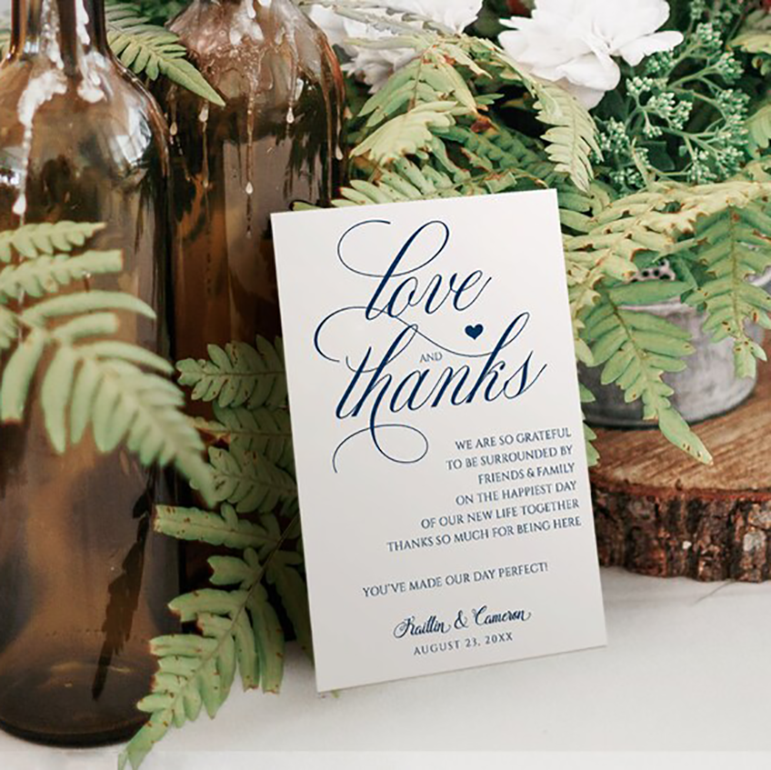 Elegant Custom Thank You Cards for Hotels & Events