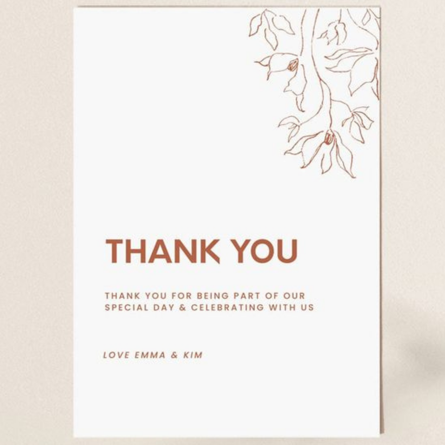 Elegant Custom Thank You Cards for Hotels & Events