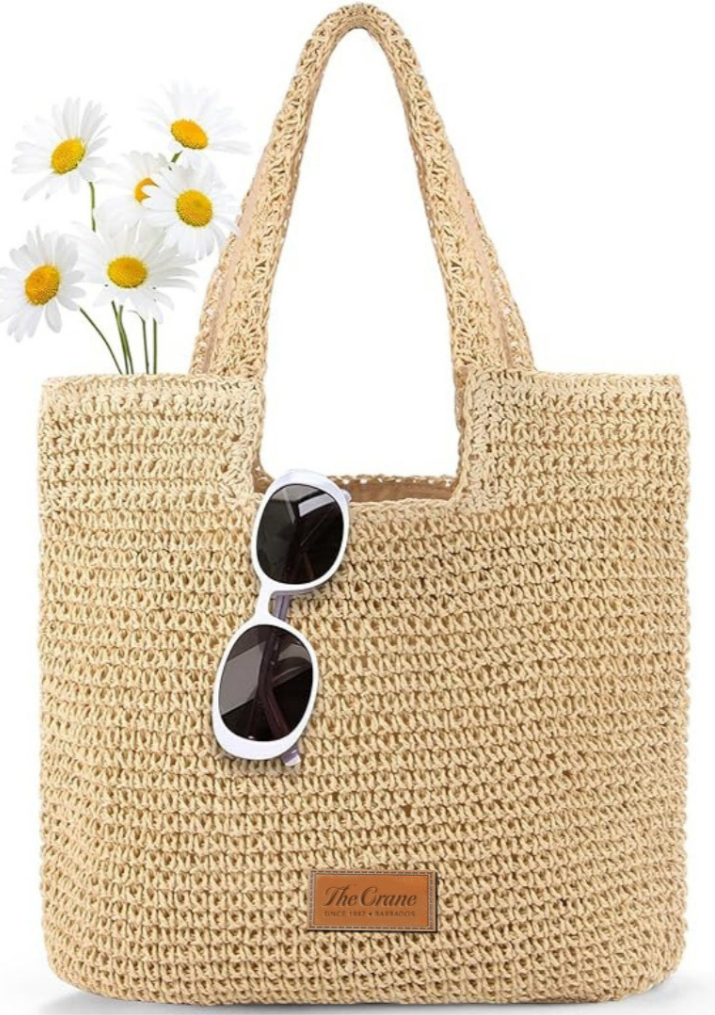 Customizable Oversized Raffia Straw Tote Handbag – Chic & Spacious Beach Bag