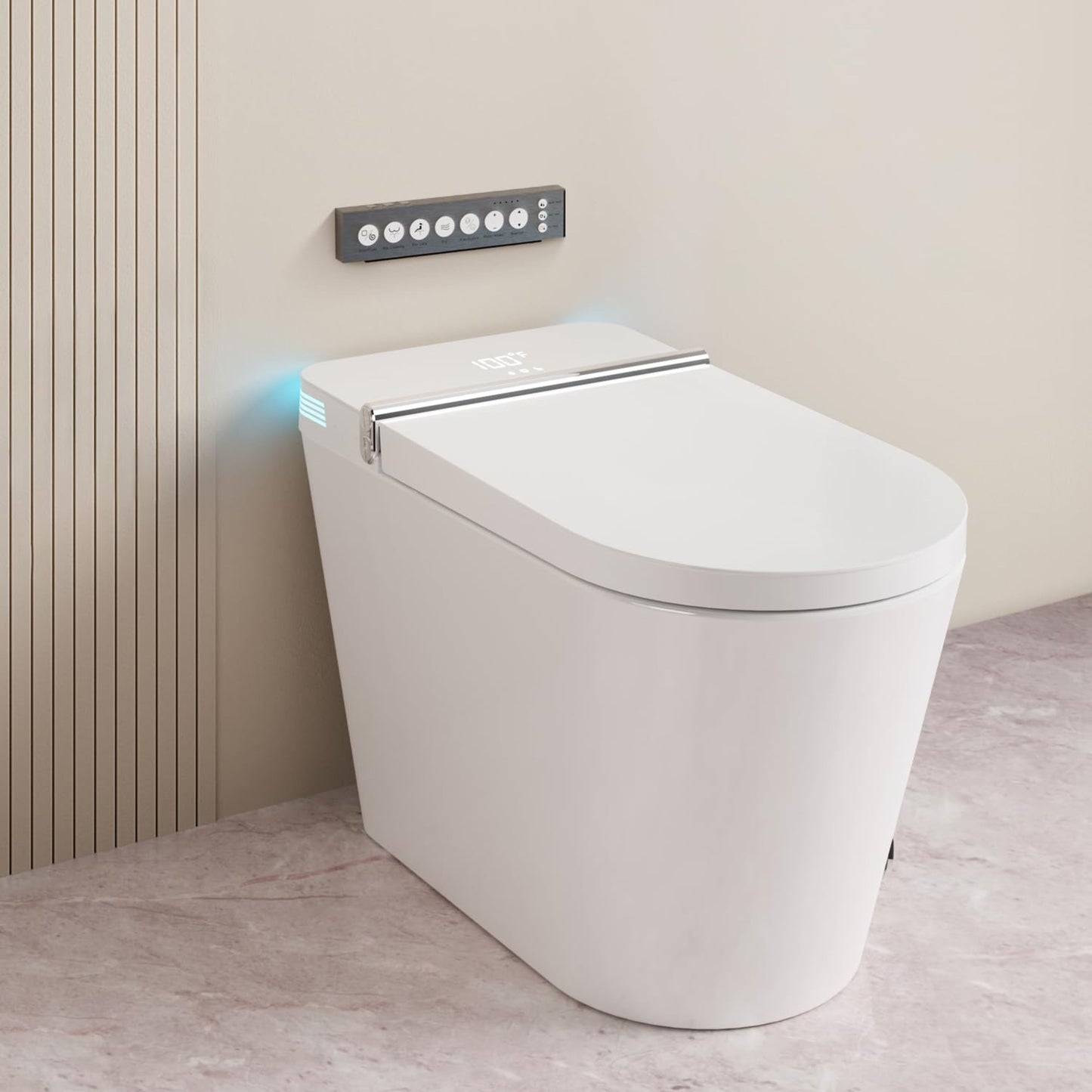 Instant Heating Smart Toilet Seat T9006A – Grey-Edged Design
