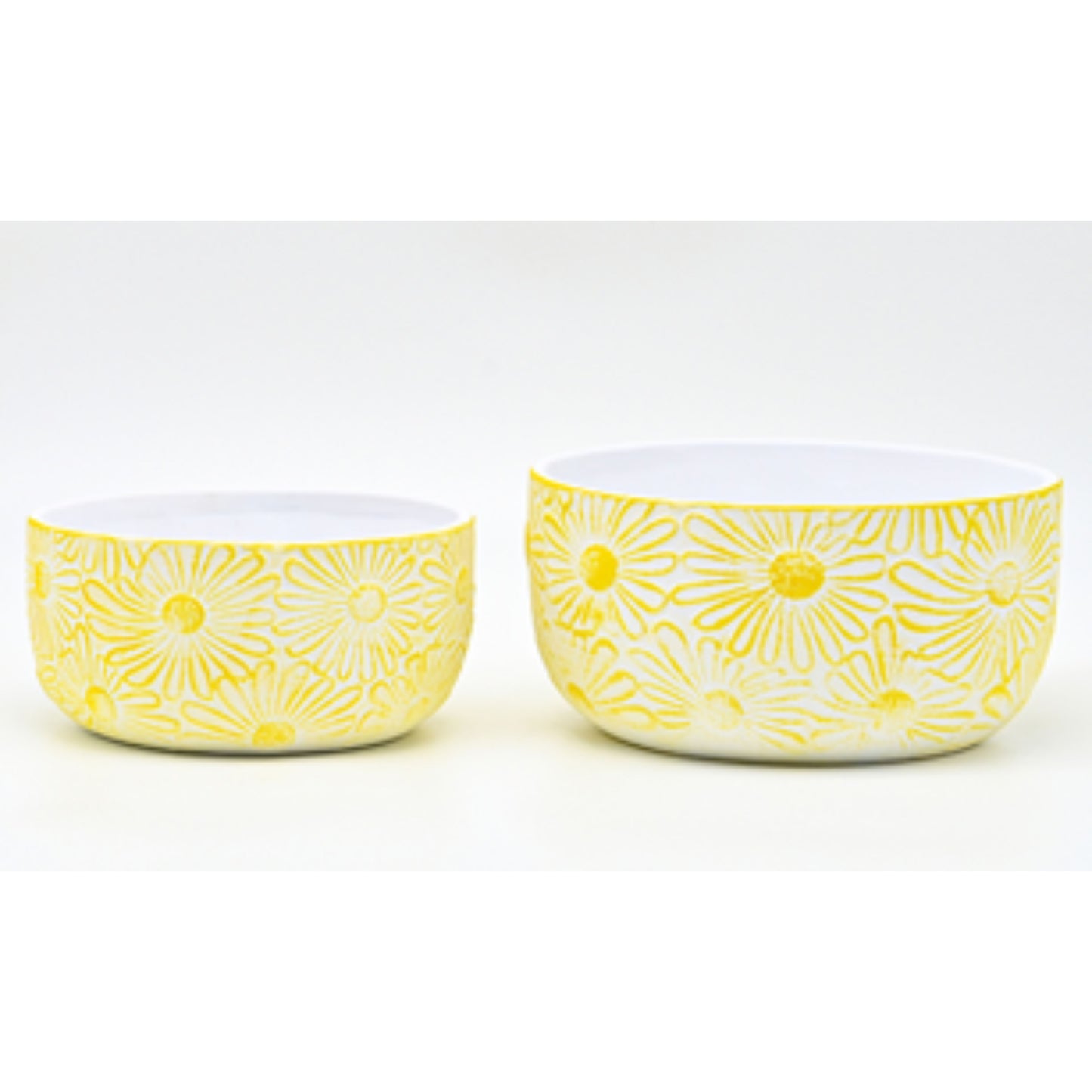 Wide Rim Flower Pot Set NPF3371-Y / NPF3372-Y