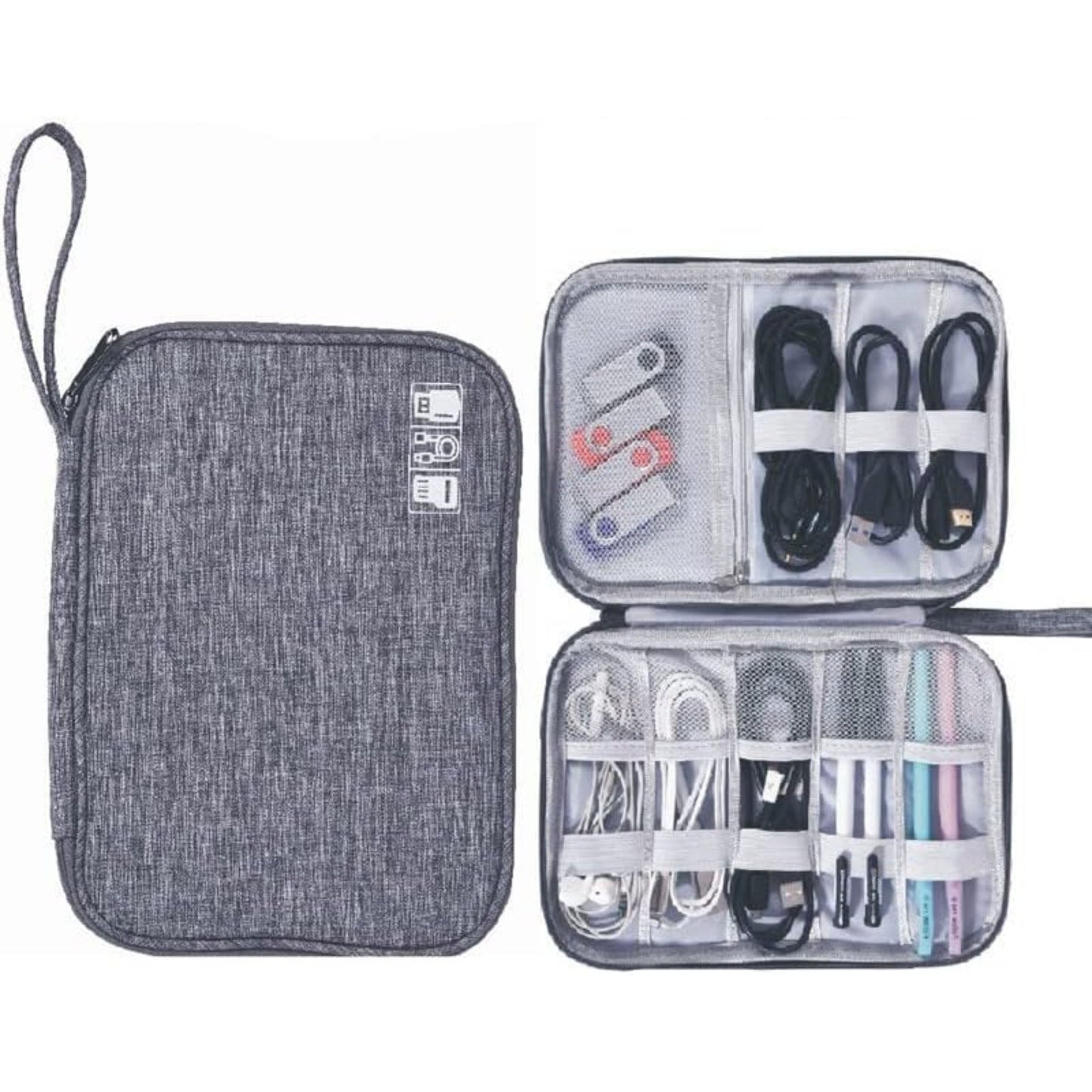 Travel Digital Bag RH918 – Slim Polyester Electronics Organizer