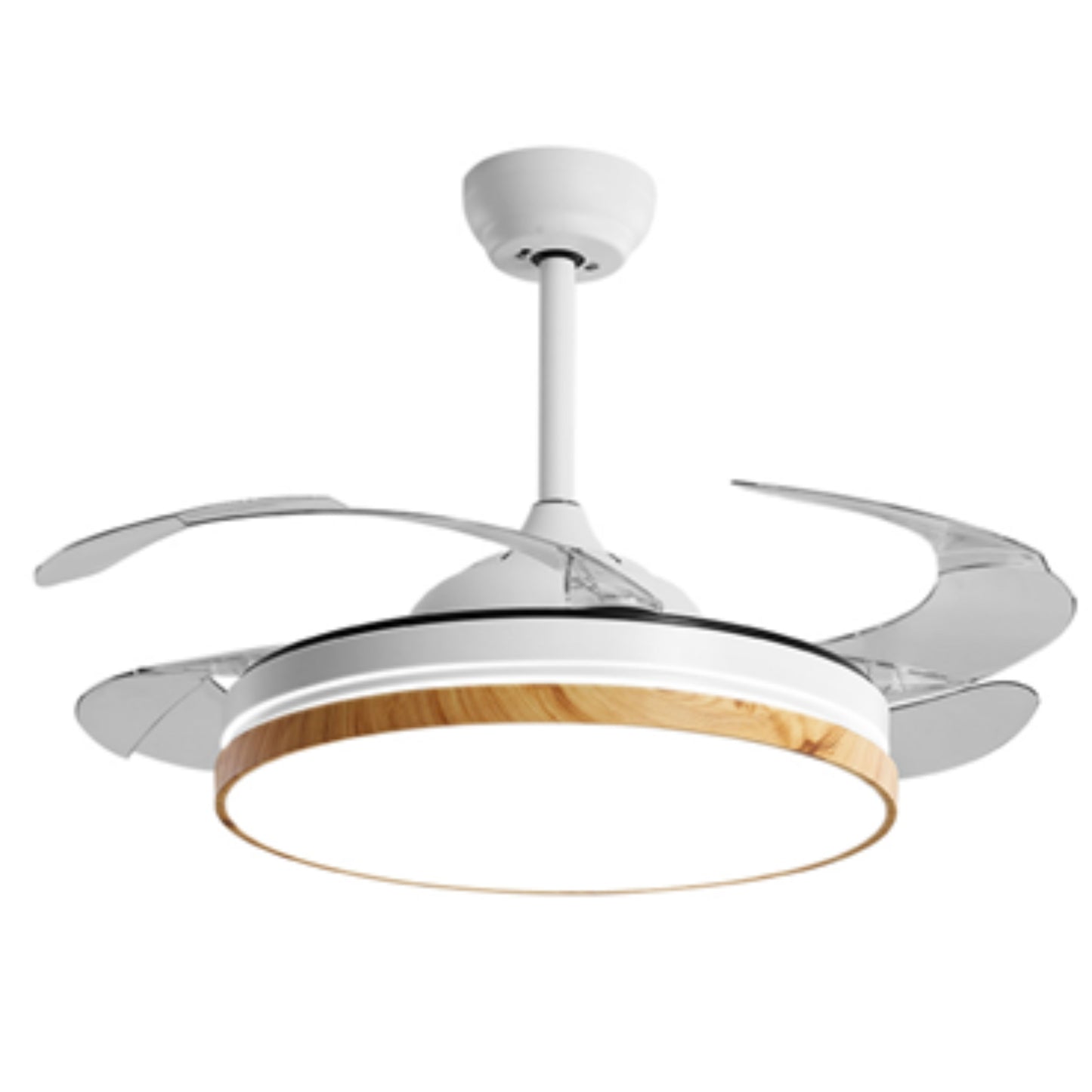 KBS-Y42157 White Retractable Ceiling Fan with LED 36W