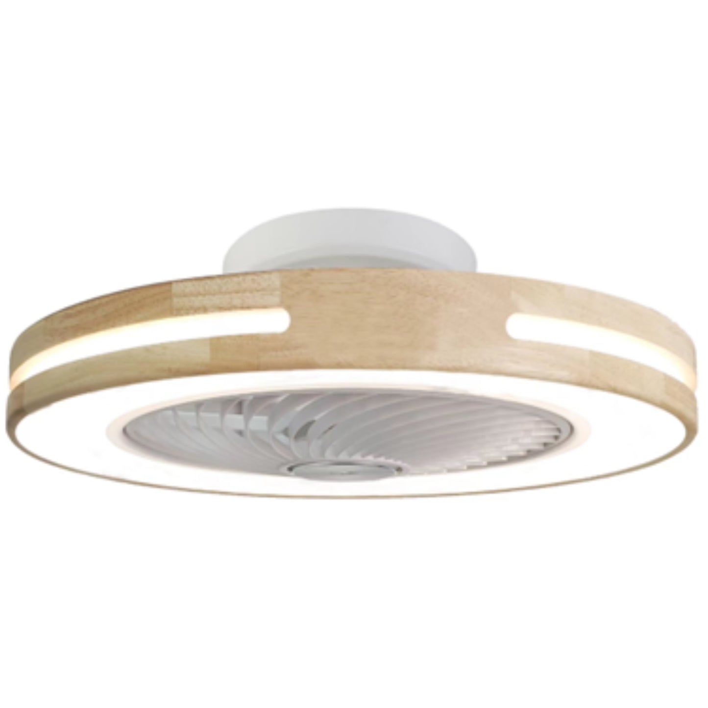 KBS-20K027 White Compact Ceiling Fan with LED Light