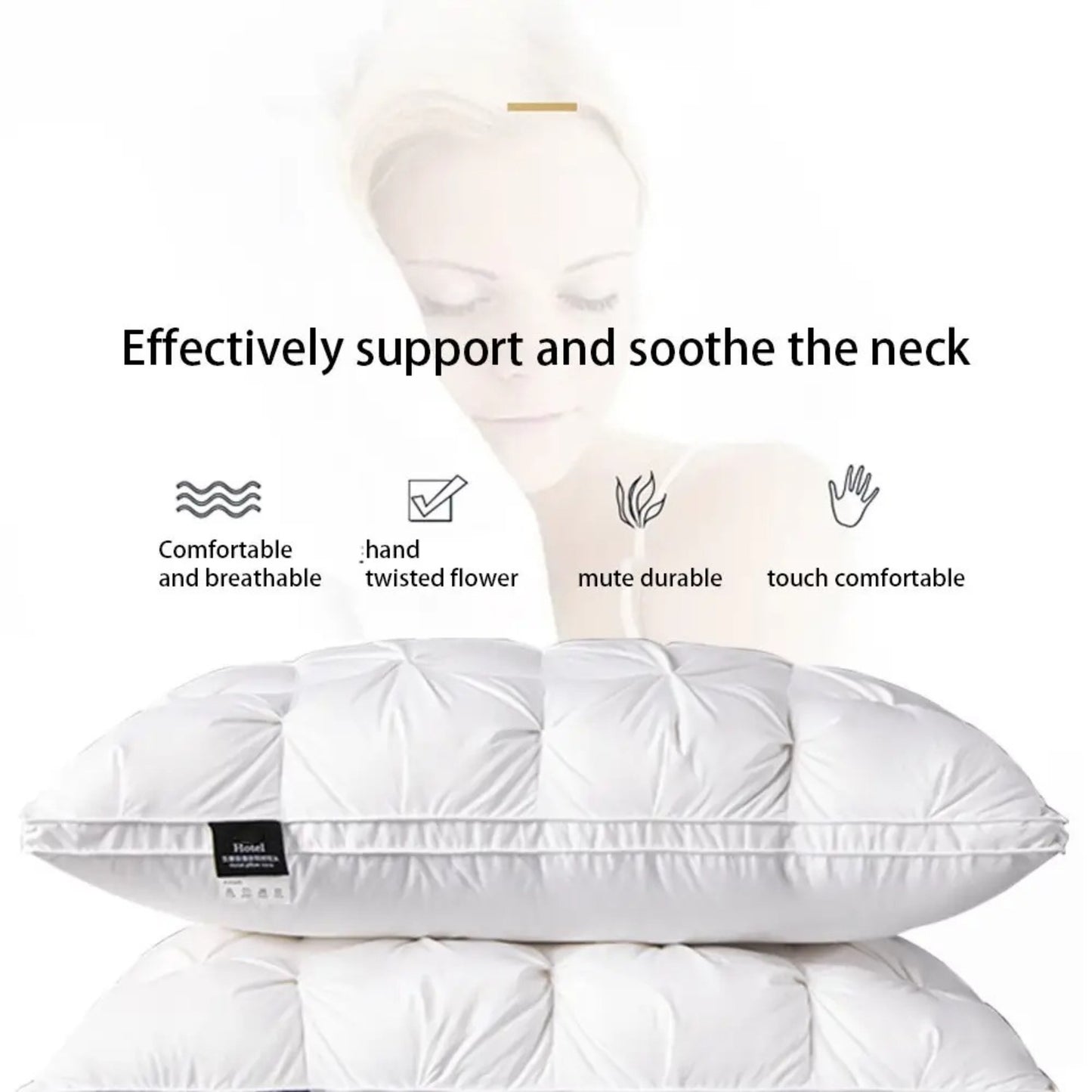 Deluxe Goose Down Feather Pillow