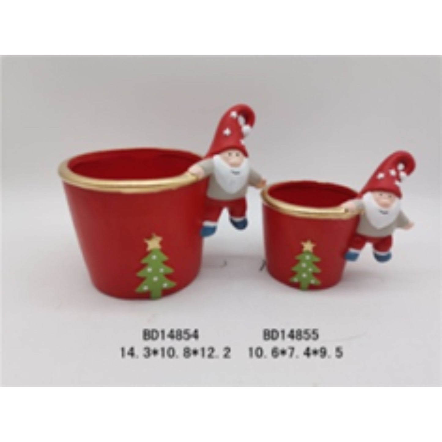 Classic Terracotta Ceramic Christmas Flower Pots