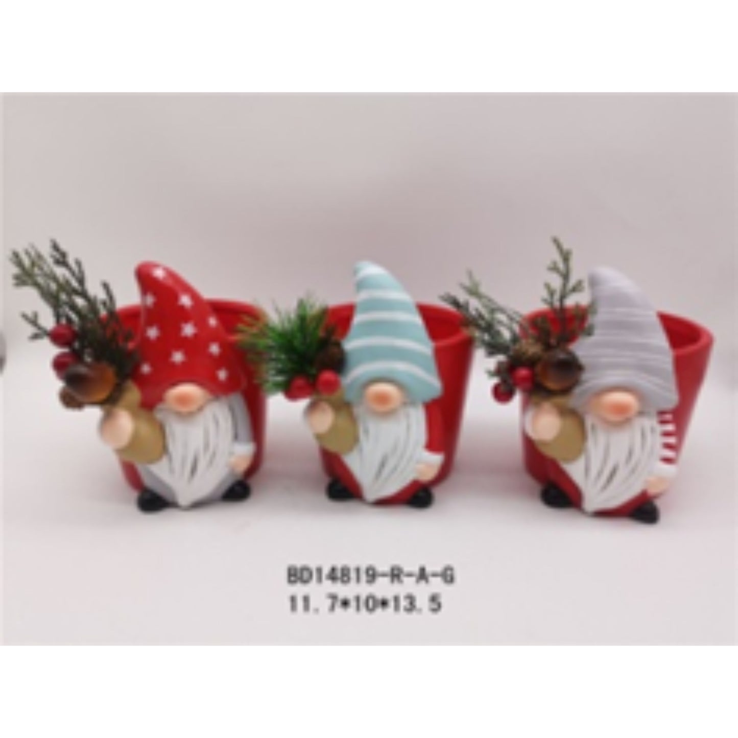 Classic Terracotta Ceramic Christmas Flower Pot