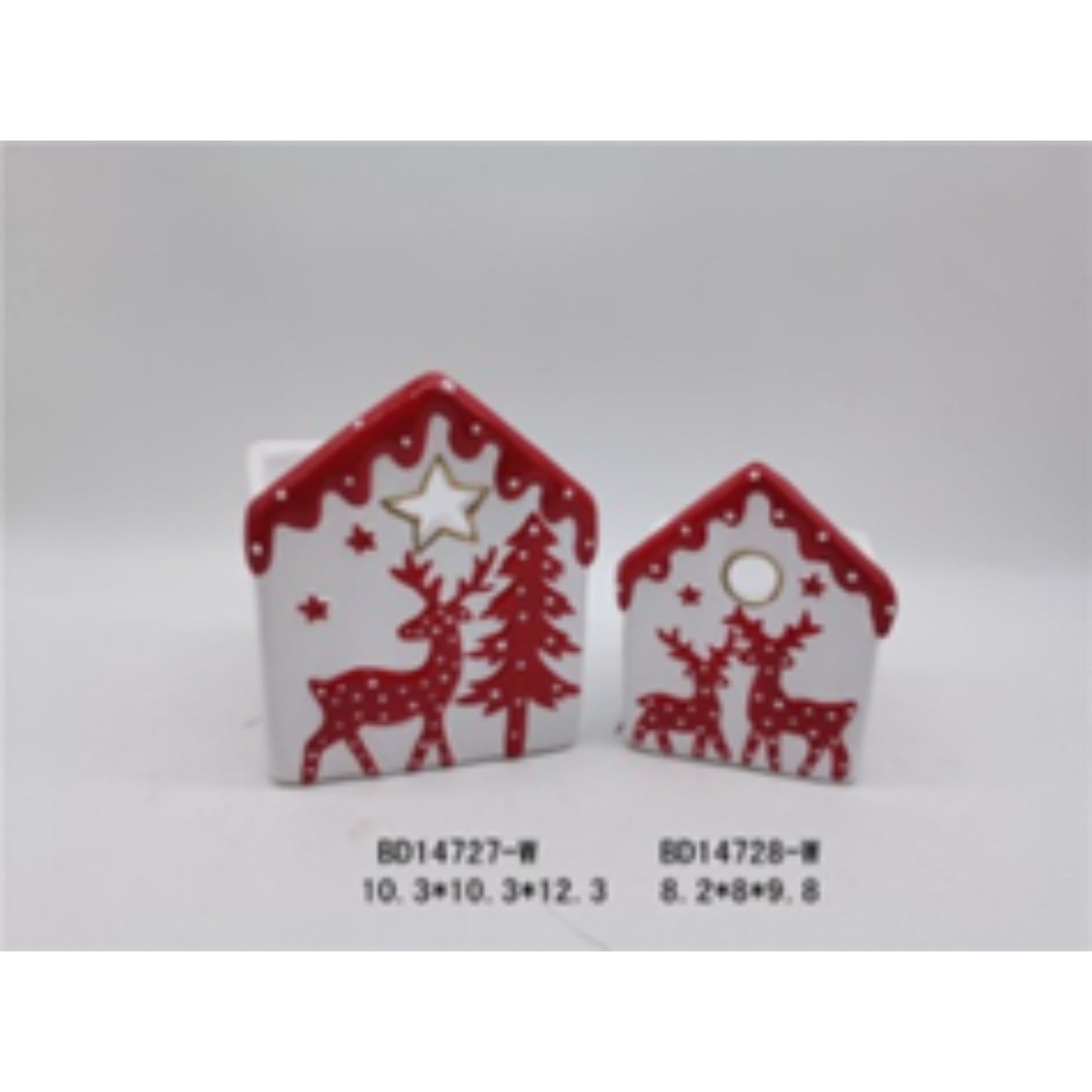 Holiday White Ceramic Terracotta Christmas Planter Duo