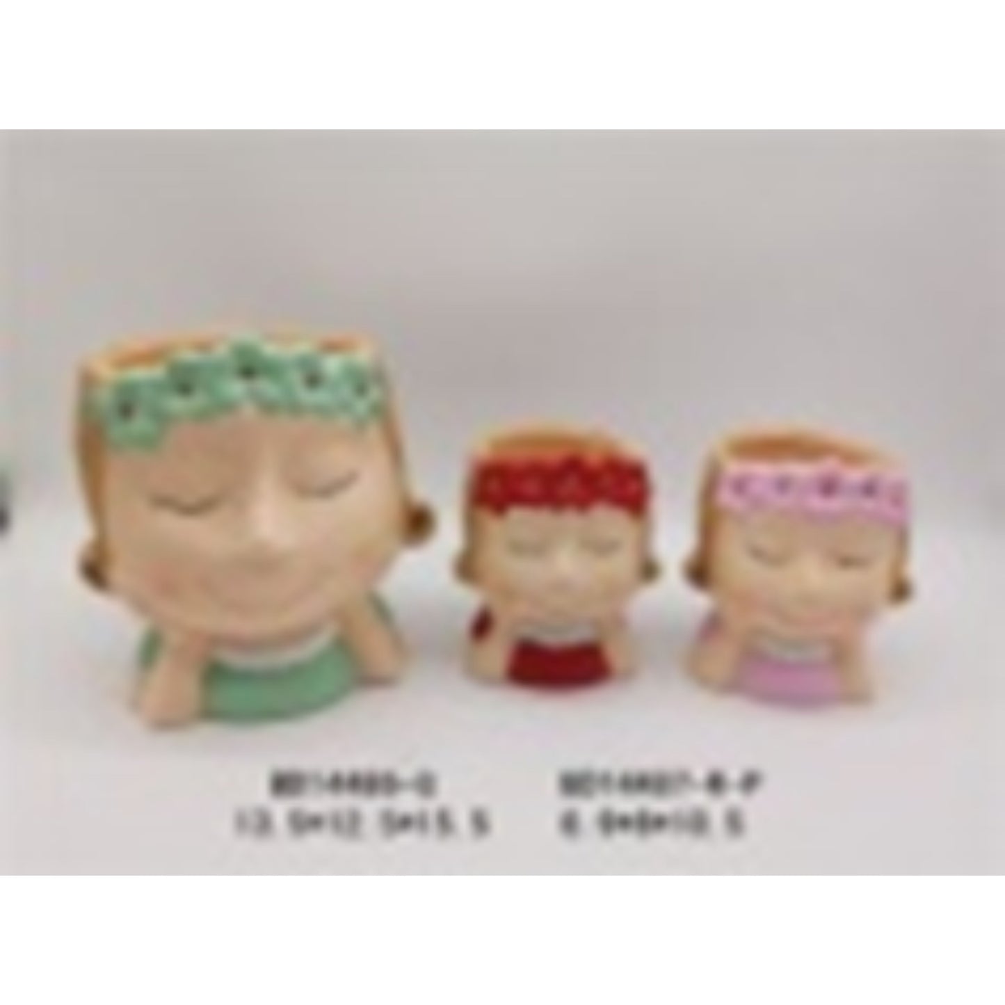 Holiday Charm Terracotta Ceramic Christmas Planter Set