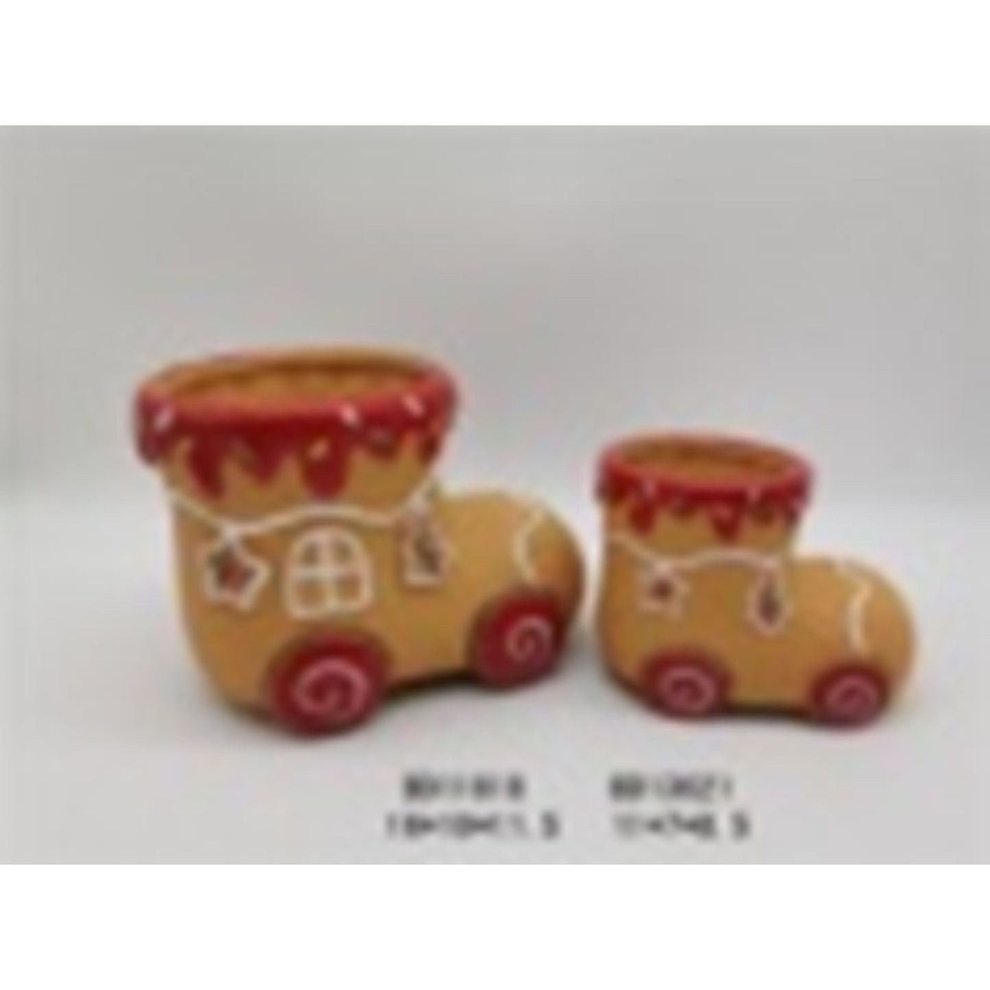 Holiday Charm Terracotta Ceramic Christmas Flower Pot