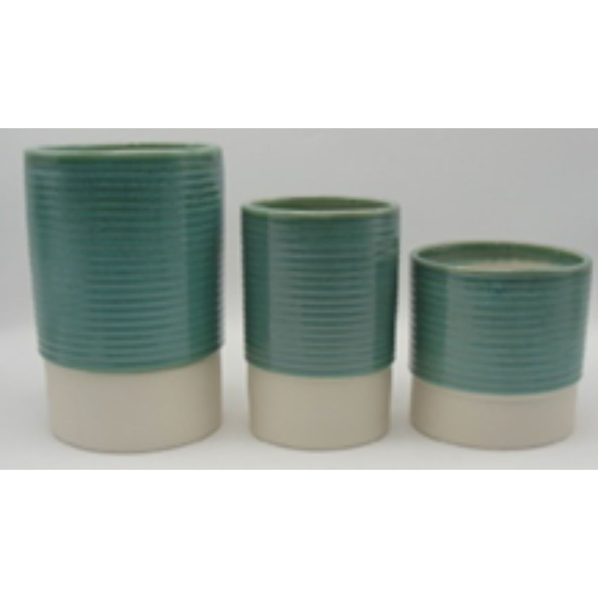 Textured Stoneware Flower Pot Set DYH23R101 Series