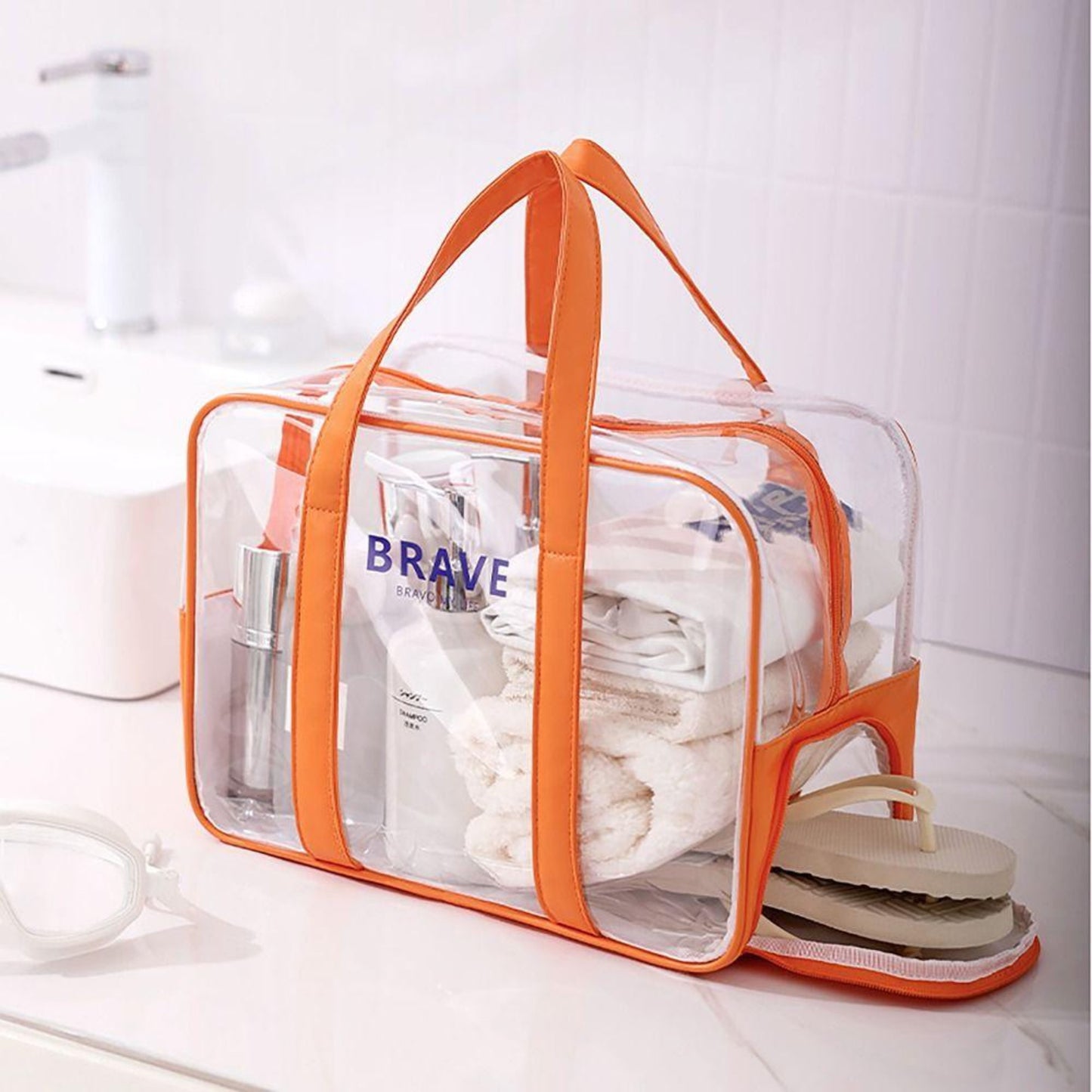 Crystal Wet-Dry Separation Toiletry Bag RH2415
