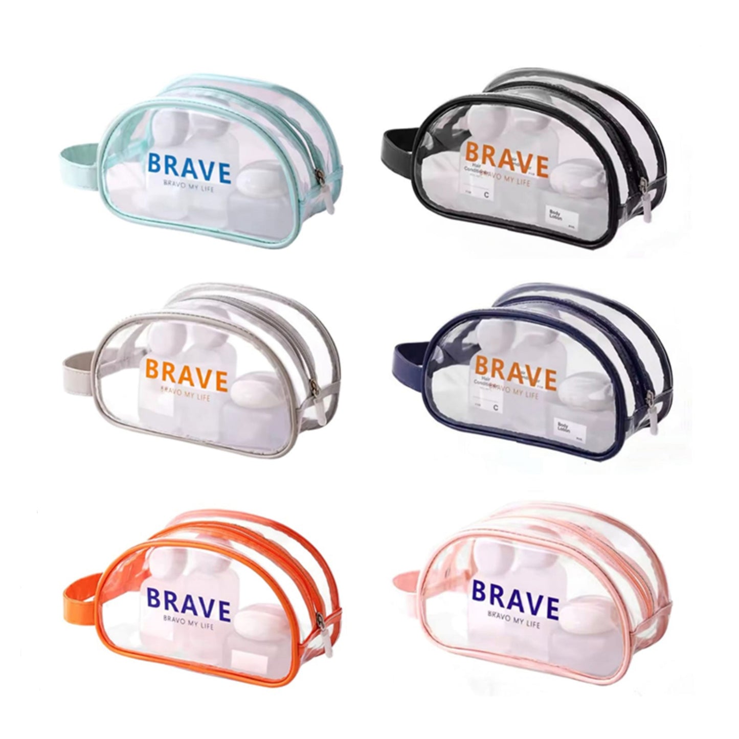 Crystal Semi-Round Toiletry Bag RH2413