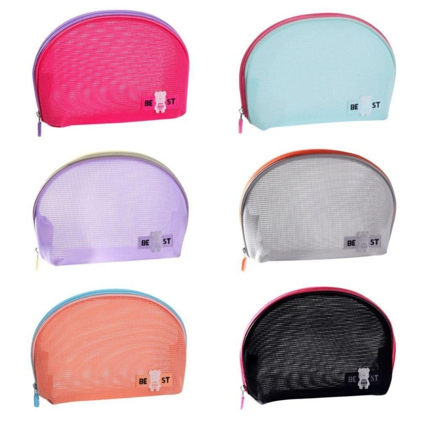 Holiday Mesh Half-Moon Cosmetic Bag RH2403