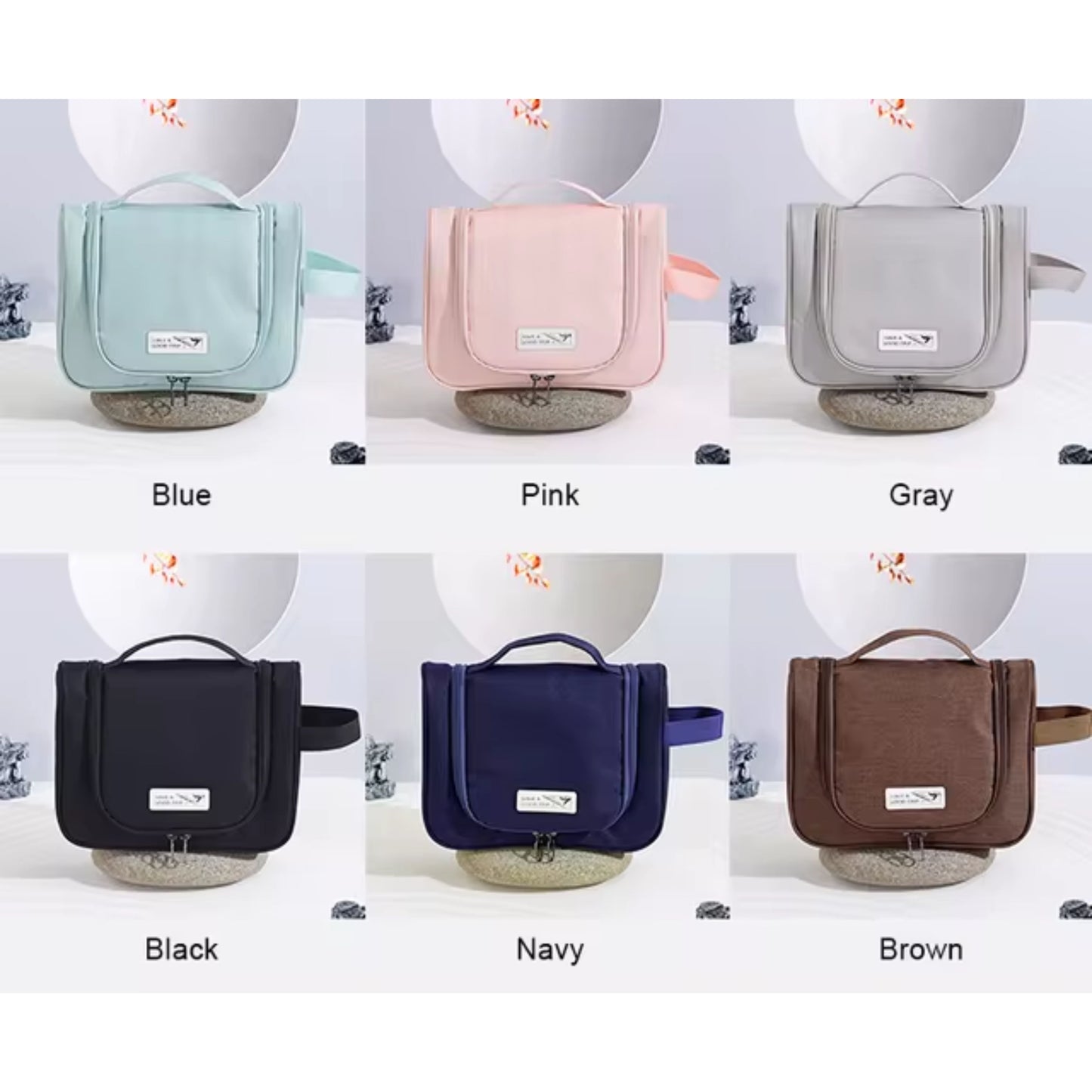 RH2315 Wabi-Sabi Style Portable Hanging Toiletry Bag