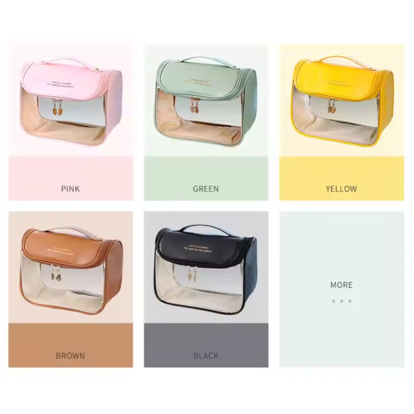 RH2304 Semi-Transparent Hanging Leather Toiletry Bag